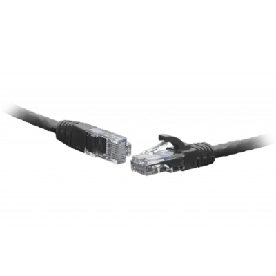 Патч-корд SNR SNR-UU4-5E-030-LST-BK, U/UTP cat.5e, 4 пары, 3 м, LSZH, чёрный