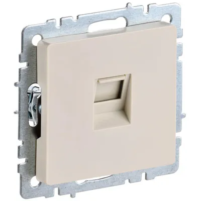 Розетка компьютерная IEK BRITE РК10-БрКр, RJ45 кат.5E, скрытая, IP20