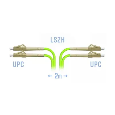 Патч-корд оптический SNR SNR-PC-LC/UPC-MM5-DPX-2m (2,0), LC/UPC-LC/UPC, Duplex, MM OM5, 2м