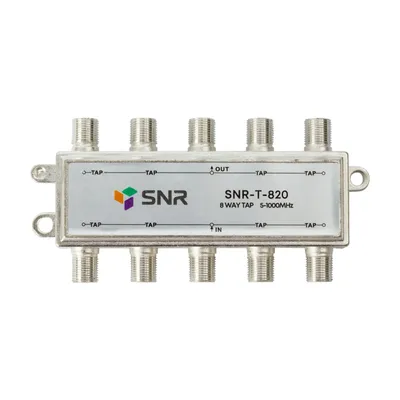 Ответвитель абонентский SNR-T-820 на 8 отводов, вносимое затухание IN-TAP 20dB.