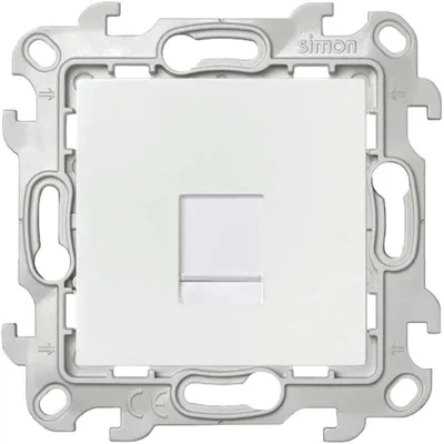 Розетка Simon 2410480-030, телефонная RJ11, IP20, механизм, белый
