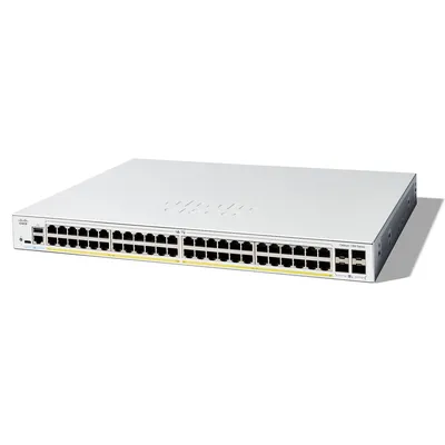 Коммутатор Cisco Catalyst C1300-48P-4X, 48×1GbE PoE+, 4×SFP+ 10G, L3