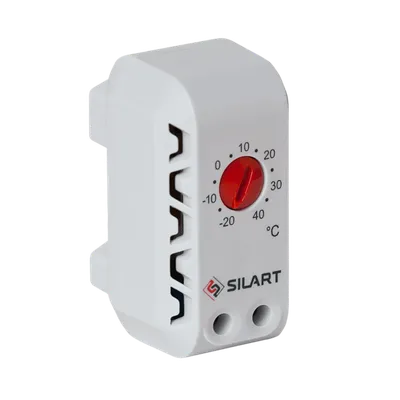 Терморегулятор SILART TBS-140, 140Вт, NC, на DIN-рейку, серый