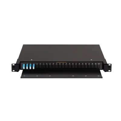 Оптический кросс Nikomax NMF-RP08LCUS2-TS-P1-1U-BK, 19", 1U, 8×LC/UPC, SM OS2