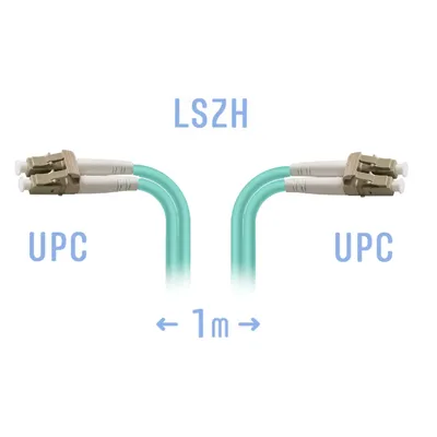 Патч-корд оптический B-OptiX BO-PC-LC/UPC-MM-DPX-1m, LC/UPC–LC/UPC, MM OM3, Duplex, 1 м