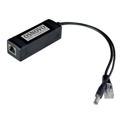 PoE-сплиттер OSNOVO PoE Splitter/2, Fast Ethernet, IEEE 802.3af, 12 В/1 А