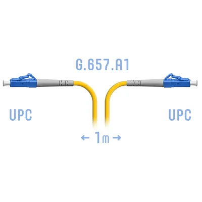 Патч-корд оптический SNR SNR-PC-LC/UPC-A-1m, LC/UPC, SM G.657.A1, 1 м, LSZH