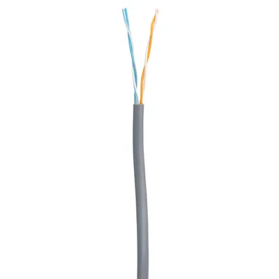 Кабель NETLAN EC-UU002-5-PVC-GY, U/UTP кат.5 2 пары, PVC, 305м