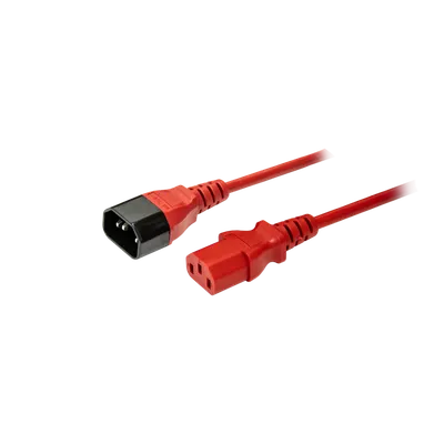 Кабель питания Power cube PC-C14-C13-10A-1.8-R, IEC320-C14/C13, 10 А, 1,8 м, красный