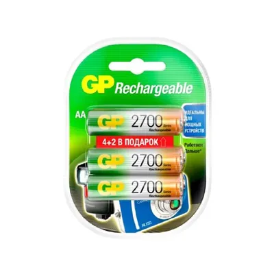 Аккумулятор GP ReEnergy 270AAHC AA, Ni-MH, 1.2 В, 2600 мАч, 6 шт