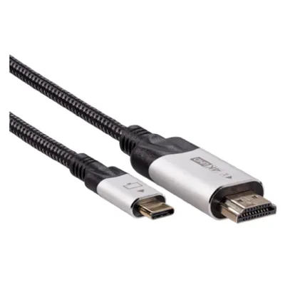 Кабель-адаптер VCOM CU423VA-1.8, HDMI(m) → USB Type-C(m), 4K@60Hz, 1.8 м
