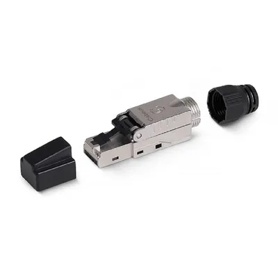 Коннектор Cabeus 8P8C-SH-C6+-TWP, RJ45 (8P8C), кат. 6a, экранированный, для одножильного кабеля