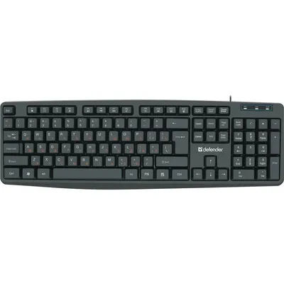 Клавиатура DEFENDER Concept HB-164, проводная USB, 104 клавиши, RU/EN, черная