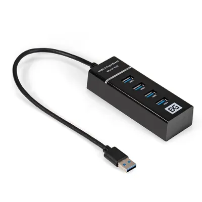USB-хаб ExeGate EX299788RUS, 4-в-1, USB 3.0, черный