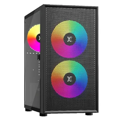 Корпус ПК XASTRA A305M-2FC14A-1FC12A-D, mATX, Mesh, tempered glass, 3×ARGb