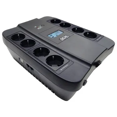 ИБП Powercom SPD-1100U LCD, линейно-интерактивный, 1100 ВА / 605 Вт, 8 розеток