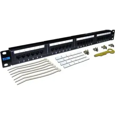 Патч-панель LANMASTER TWT-PP24UTP, 24 порта, кат. 5e, UTP, 1U