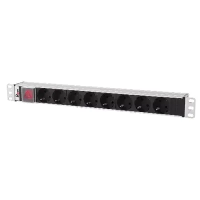 Блок розеток ЦМО Rem-10 R-10-8S-V-440-Z, 19", 1U, 8×Schuko, вход IEC C14, 10 А
