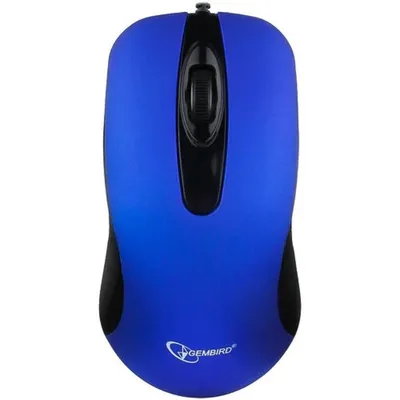 Мышь Gembird MOP-400-B, оптическая, 1000 DPI, USB 2.0, 3 кнопки, синий