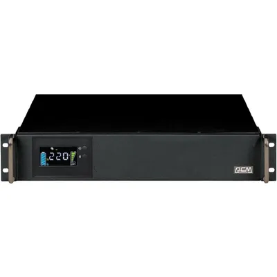 ИБП POWERCOM KIN-1500AP LCD, Line-Interactive, 1500 ВА/1200 Вт, Rack 2U, 6×IEC C13