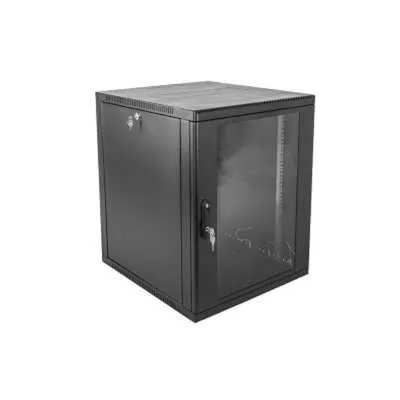 Шкаф ЦМО ШРН-12.500-9005, настенный, 12U, 600×500 мм, стеклянная дверь