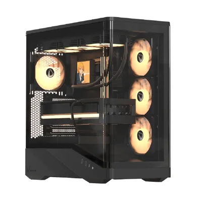 Корпус Formula V Line Crystal U9 PA Black, EATX/ATX, 4×120 мм ARGB, без БП