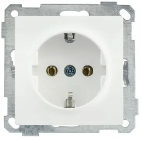 Розетка IEK BOLERO ERB11-K01-16-1, с заземлением, 16 А, 220 В, скрытая, белая