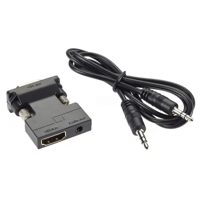 Переходник Aopen CA336A, HDMI(F) — VGA(M) + audio, 1080×60 Гц