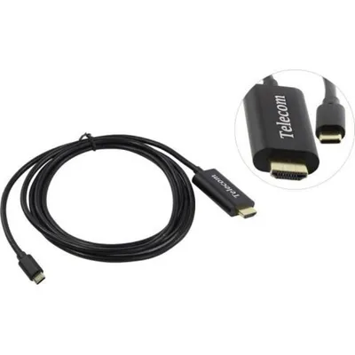 Кабель-адаптер Telecom TCC005-1.8M, USB-C → HDMI, 4K@30Hz, 1.8м