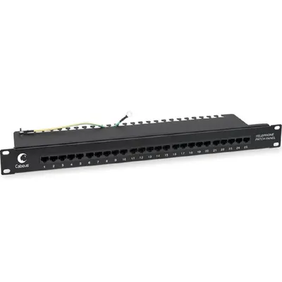 Патч-панель Cabeus PL-25-TEL-Dual, 19", 1U, 25 портов RJ45, Dual IDC