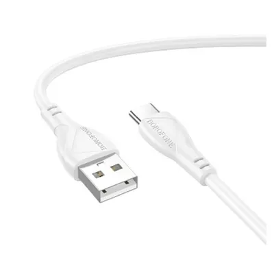 Кабель borofone BX121a, USB-C, 1 м, 3A, чёрный