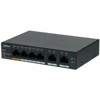 Коммутатор Dahua DH-CS4006-4ET-60, 4×100 Мбит/с PoE + 2×uplink, 60 Вт