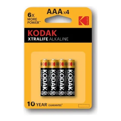 Батарейки Kodak LR03-4Bl Xtralife Alkaline [K3A-4] (40/200/32000) (4 шт. в уп-ке)