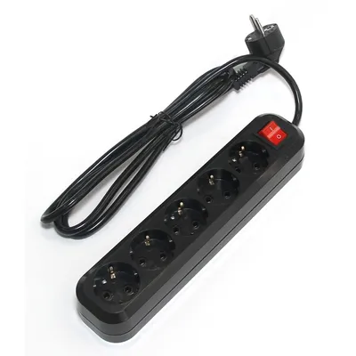 Сетевой фильтр 5bites SP5B-330, 5 розеток, 16 А, кабель 3 м, чёрный