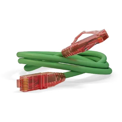 Патч-корд HYPERLINE PC-LPM-UTP-RJ45-RJ45-C5e-1.5M-LSZH-GN, cat.5e, 1.5м, зеленый, LSZH