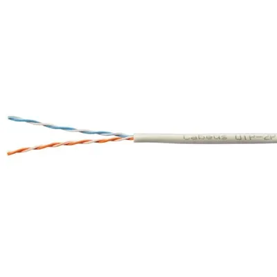 Кабель Cabeus UTP-2P-Cat.5e-SOLID-LSZH-GY, U/UTP 5e, 2 пары, 24 AWG, 305 м