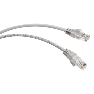 Патч-корд Cabeus PC-UTP-RJ45-Cat.5e-0.5m-LSZH, U/UTP кат.5e, 2×RJ45, 0.5 м, LSZH