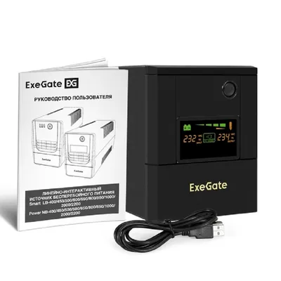 ИБП ExeGate EX299822RUS, 2000ВА/1200Вт, LCD