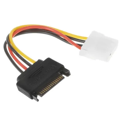 Кабель питания SATA Cablexpert CC-SATA-PS-M, SATA 15pin — Molex 4pin, 15 см