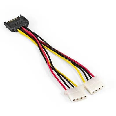 Кабель ExeGate EX294795RUS, SATA 15pin — 2×Molex, 0,15 м