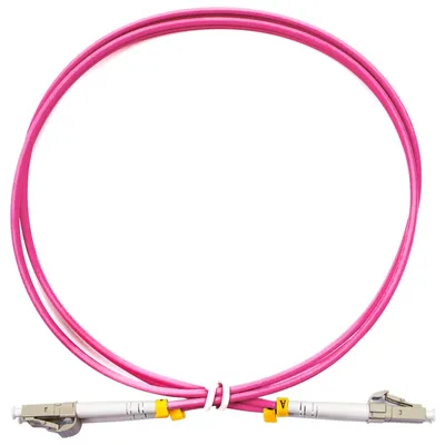 Патч-корд оптический Cabeus FOP-50-OM4-LC-LC-0,5m, Duplex LC/LC, OM4, 0,5м