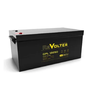 Аккумулятор ReVolter GPL 12250, 12В/250Ач, AGM, клеммы М8