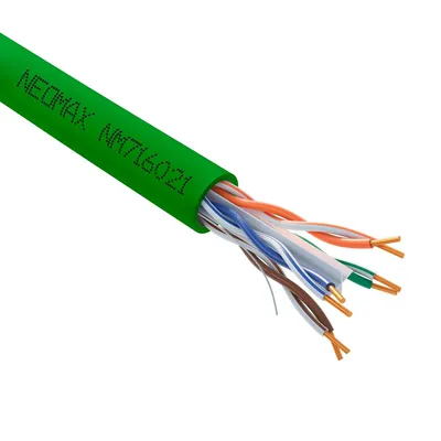Кабель Neomax NM716021, U/UTP Cat.6, 4 пары, 305 м, зелёный