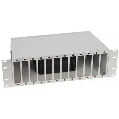 Кросс оптический Cabeus FO-CS-19-12FP-GY, 19" 3U, 12 адаптерных панелей, серый