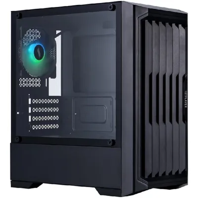Корпус ПК 1STPLAYER H2-BK-4F7, mATX, Midi-Tower, черный