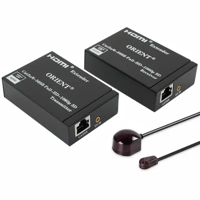 Удлинитель HDMI ORIENT VE045IR, до 60 м, Cat5e/6, ИК