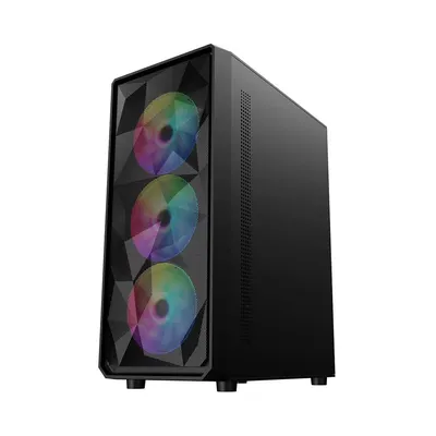 Корпус ПК 1STPLAYER FD3-BK-4F1, Midi Tower, без БП