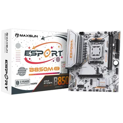 Материнская плата Maxsun MS-eSport B850M WIFI ICE, AM5, B850, DDR5, mATX