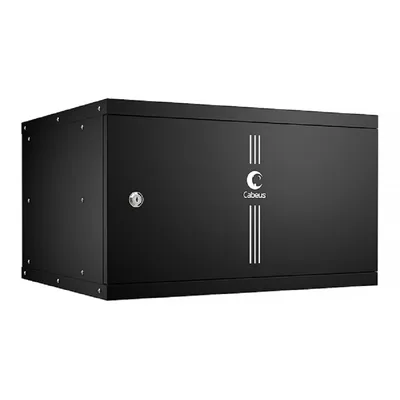 Шкаф телекоммуникационный Cabeus WSC-05D-6U55/45m-BK, настенный 19" 6U, 550x320x450 мм, IP20, черный