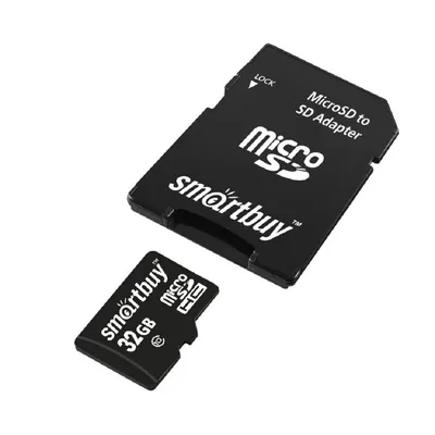 Карта памяти Micro Smartbuy SB32GBSDCL10-01LE, 32GB, Class 10, SD